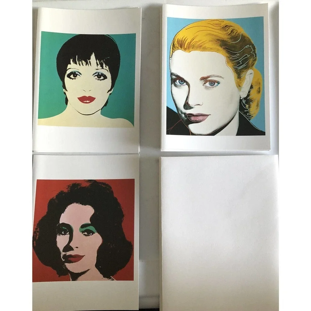 1990 Andy Warhol Celebrities 7 Out Of 10 Note Cards & Envelopes Original Box